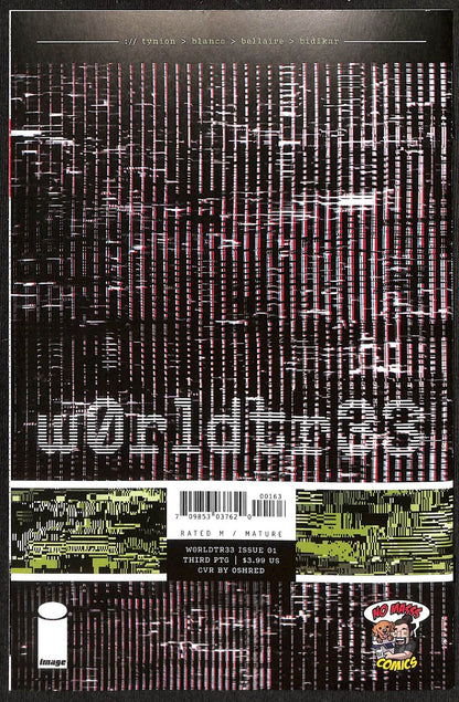 W0rldtr33 #1 3rd Print SDCC Oshred Virgin Variant Ltd 2501
