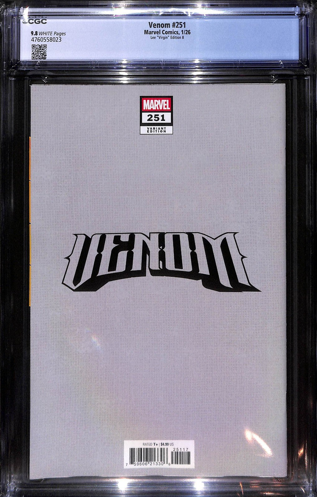 Venom #251 Puppeteer Lee 1:100 Virgin Variant CGC 9.81