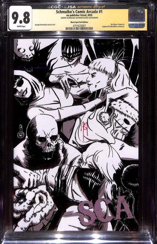 Schmalkes Comic Arcade #1 Schmalke NYCC Black Variant Ltd 100 Signed CGC 9.80