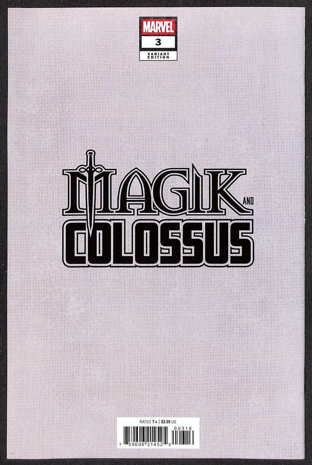 Magik and Colossus #3 Nimit Malavia 1:50 Virgin Variant1