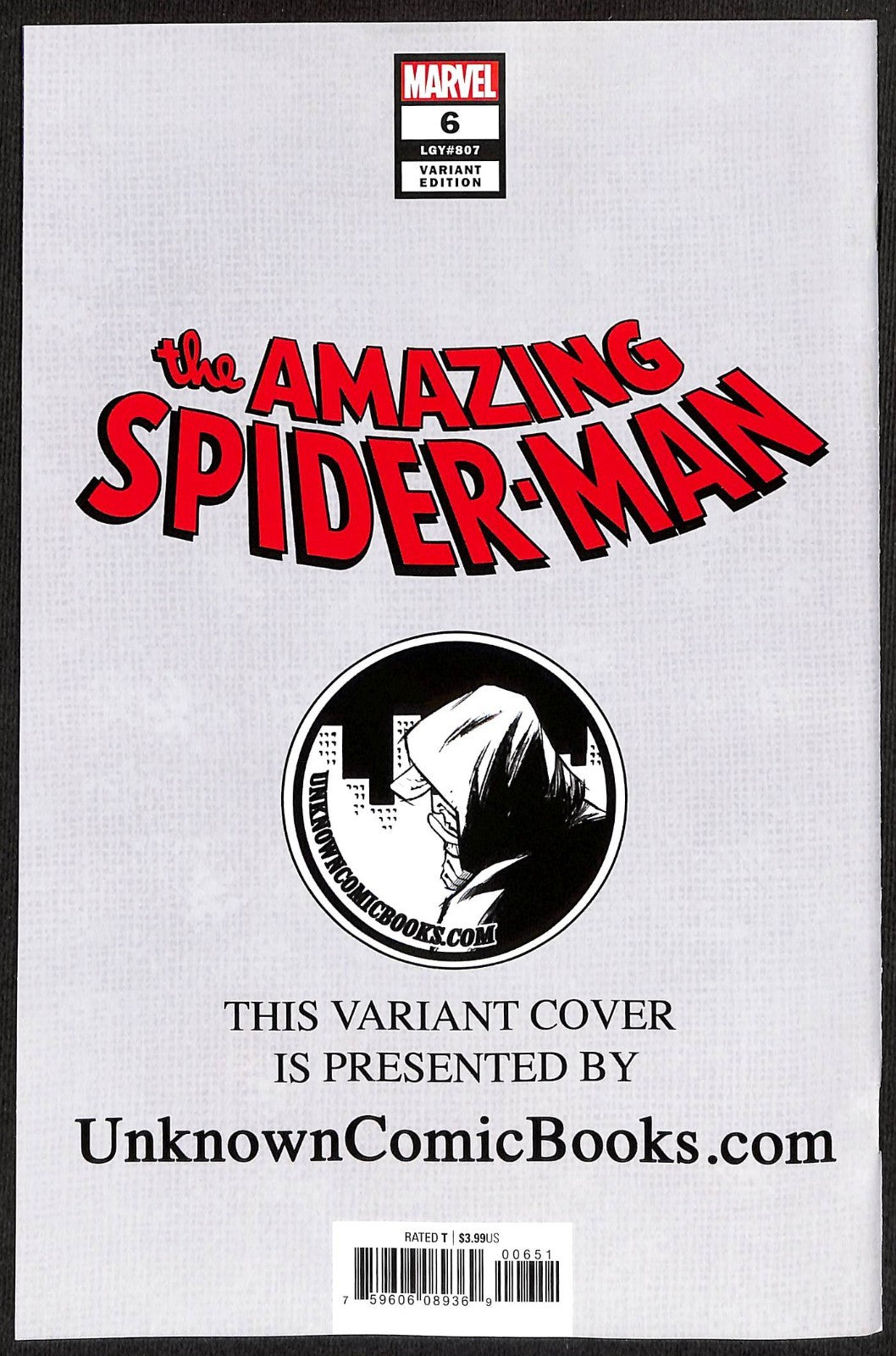 Amazing Spider-Man #6 (Vol 5) Mike Mayhew Virgin Variant Ltd 10001