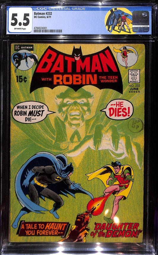 Batman #232 1st Appearance of Ra's Al Ghul CGC 5.50