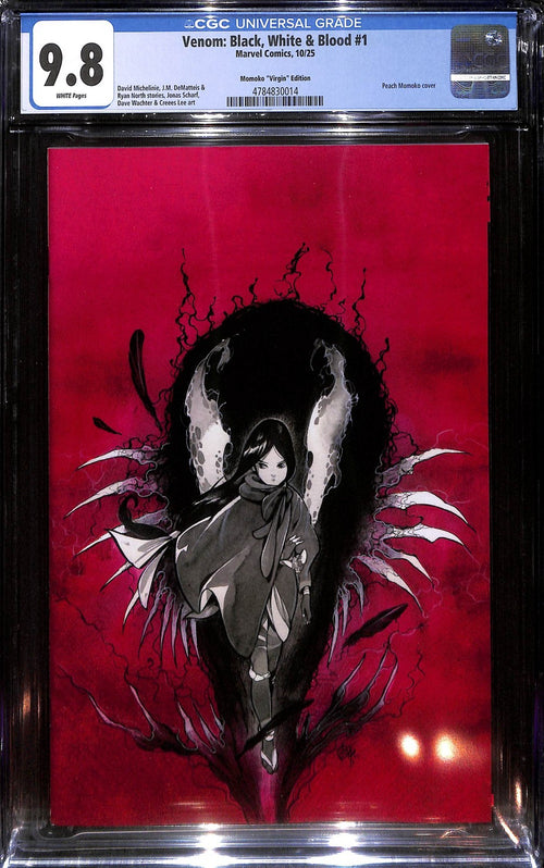 Venom Black White and Blood #1 Peach Momoko 1:100 Virgin Variant CGC 9.80