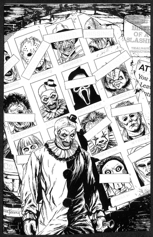 Birth of A Slasher #1 Tyler Kirkham Art the Clown C2E2 B&W Variant LTD 500