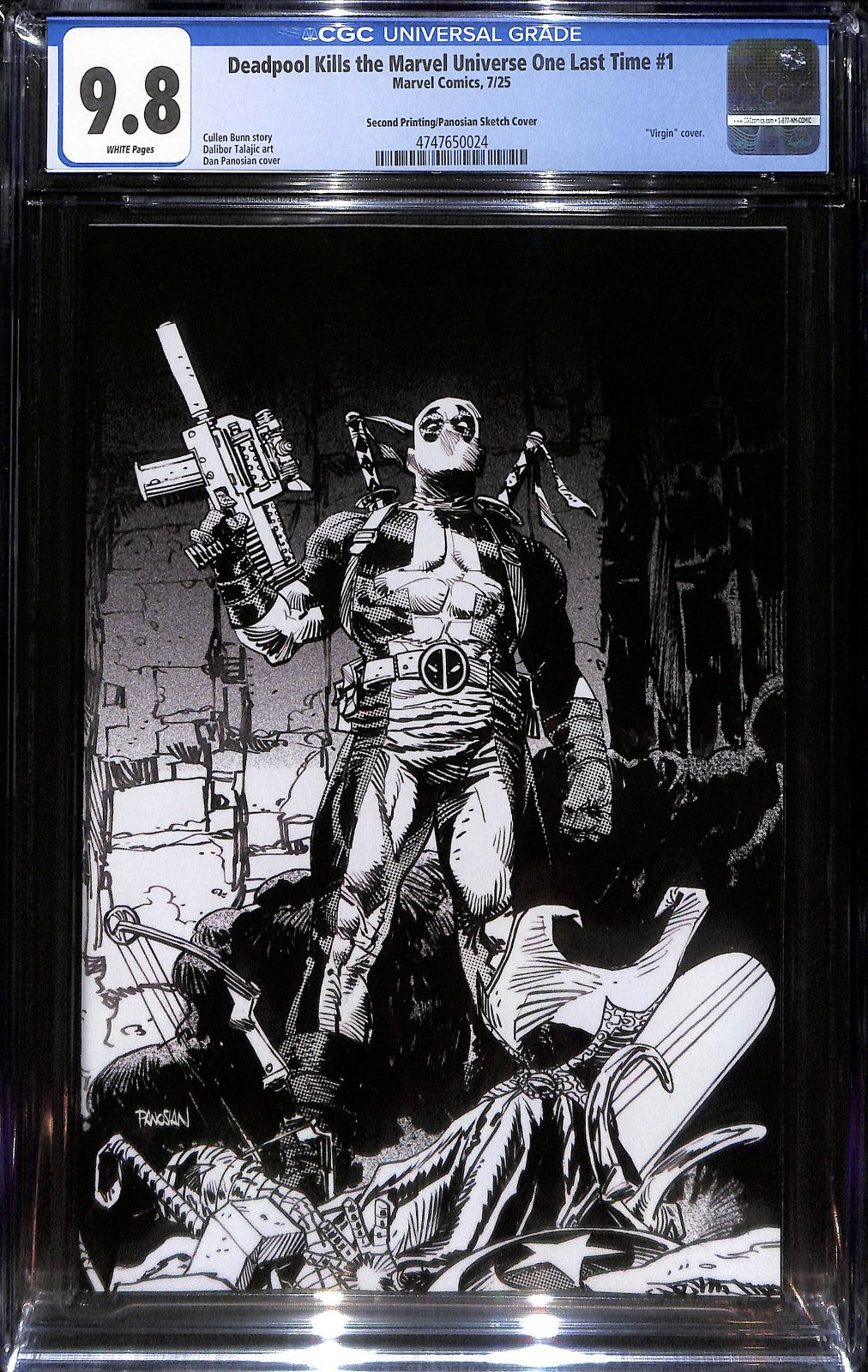 Deadpool Kills the Marvel Universe One Last Time #1 Panosian 1:25 CGC 9.80