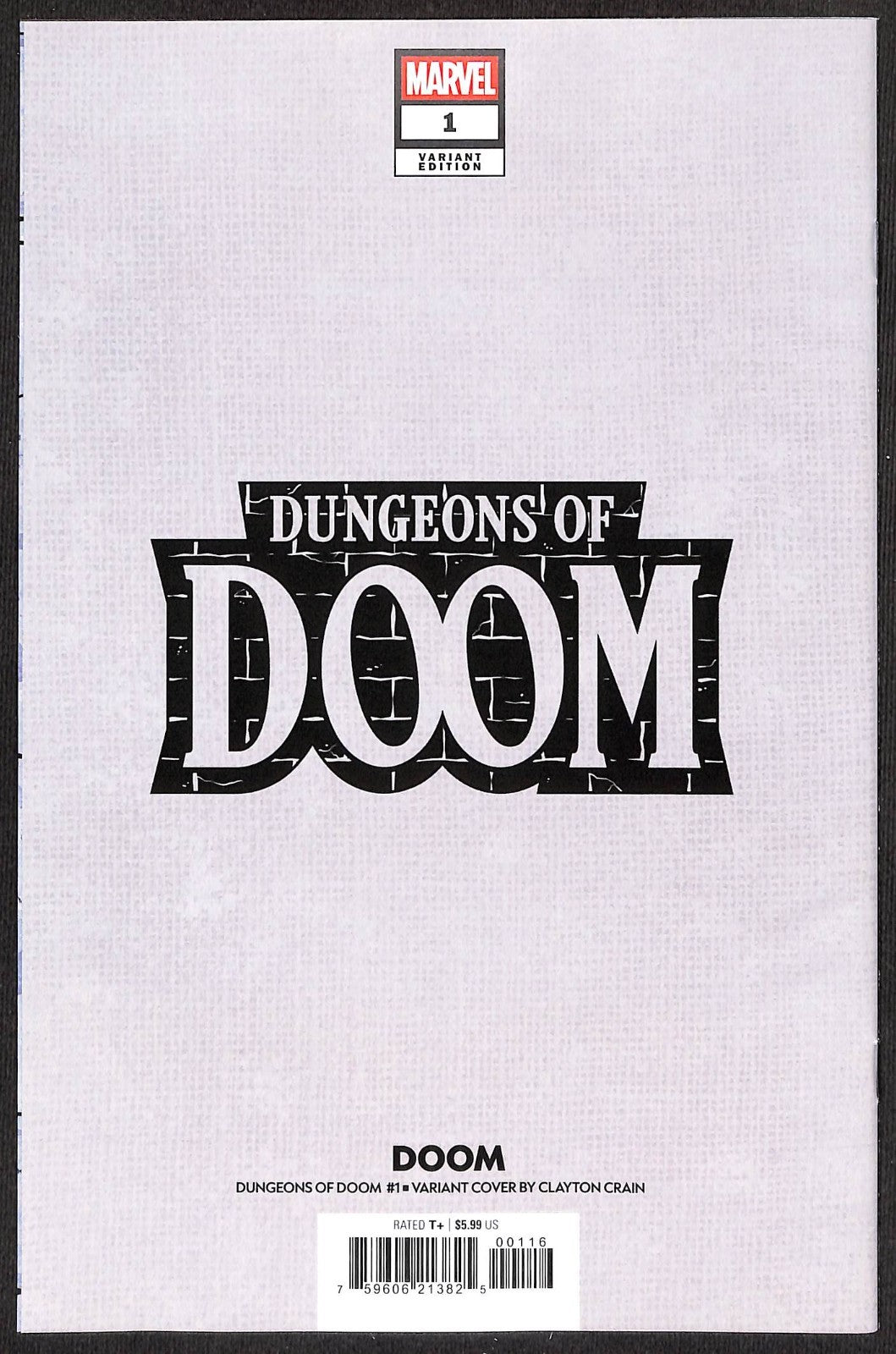 Dungeons of Doom #1 Clayton Crain 1:50 Virgin Variant1