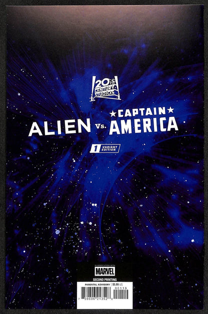 Alien vs. Captain America #1 Dan Panoisan 2nd Print 1:25 Variant1