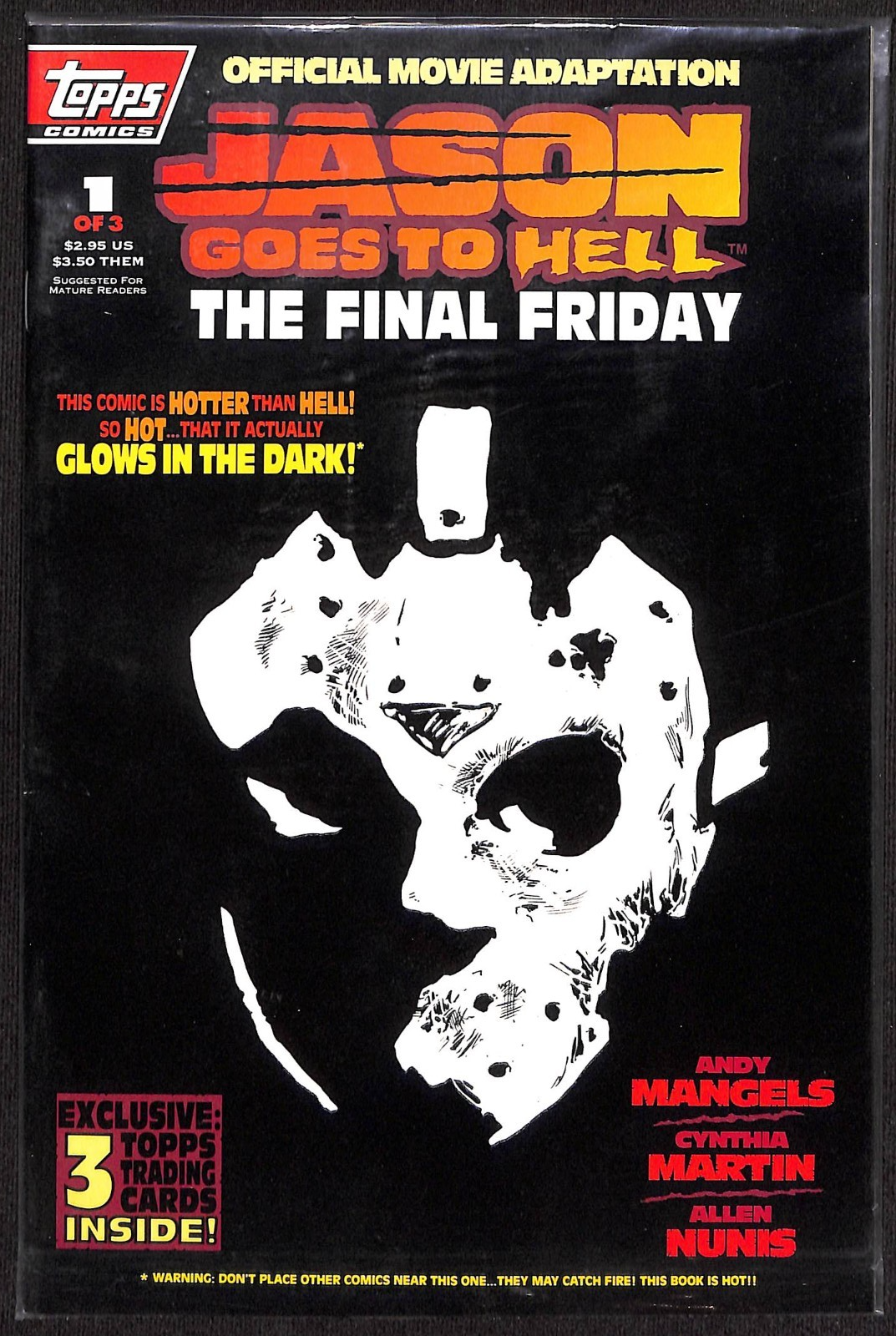 Jason Goes to Hell The Final Friday #1 Glow in Dark Polybagged with Cards NM0