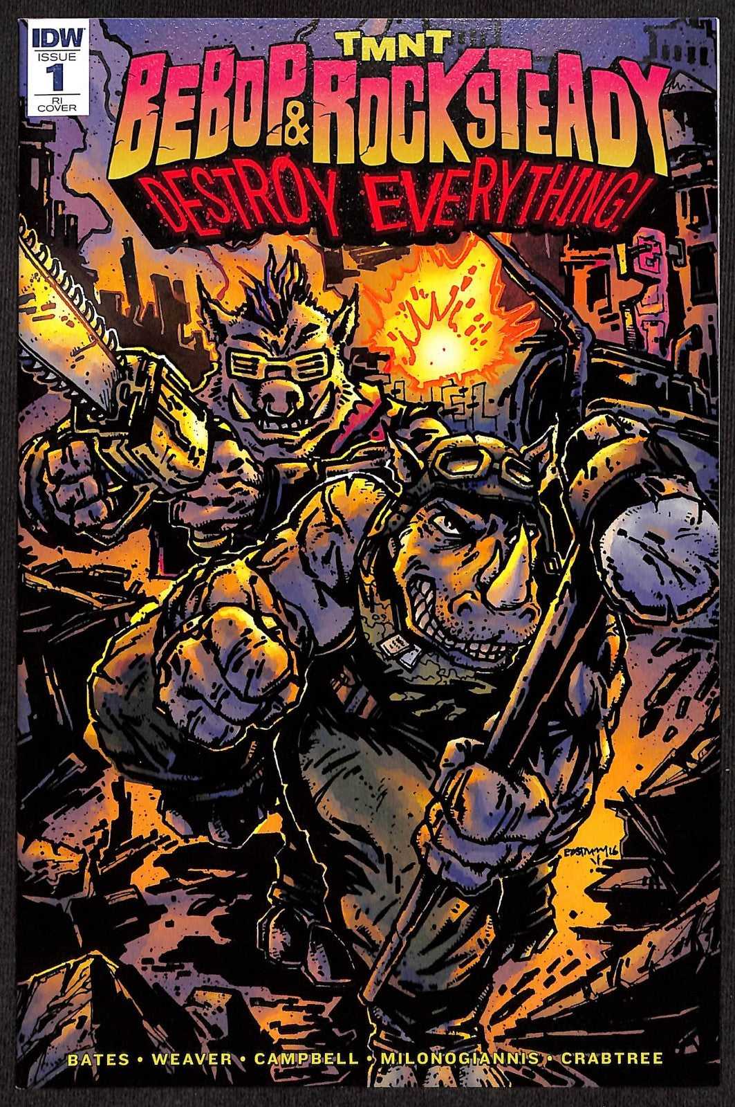 TMNT Bebop and Rocksteady Destroy Everything #1 Kevin Eastman 1:25 Variant0