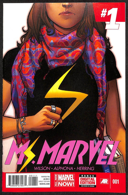 Ms. Marvel #1 First solo series featuring Ms. Marvel, Kamala Khan 1st Print0
