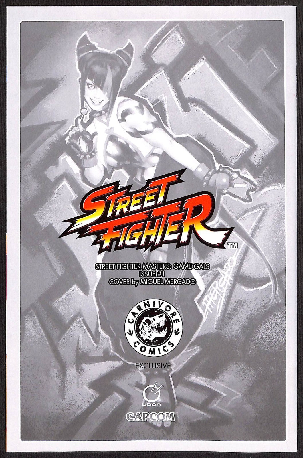 Street Fighter Masters Game Gals #1 Miguel Mercado Virgin Variant Ltd 500 w/ COA1