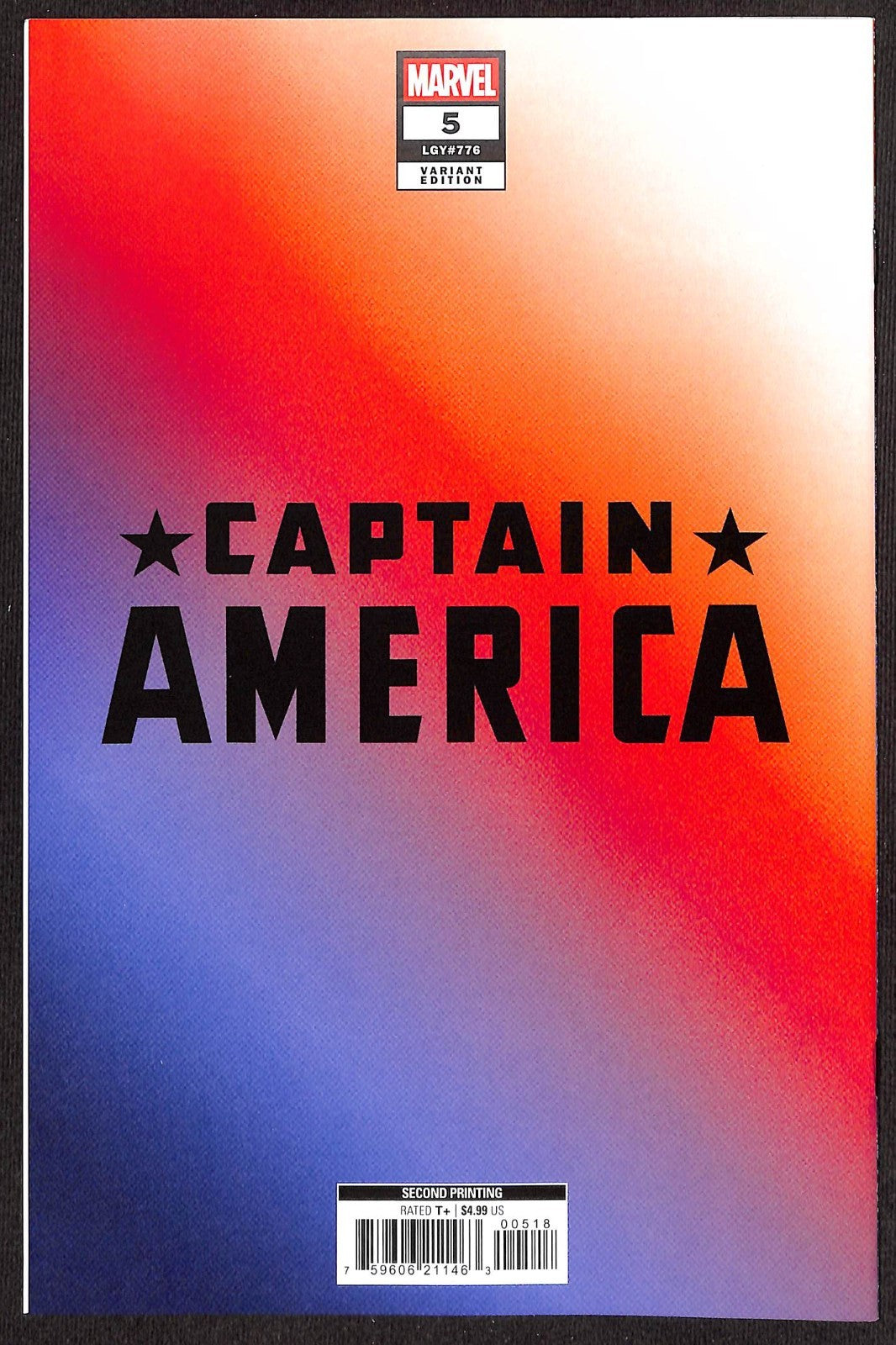 Captain America #5 Valerio Schiti 1:25 2nd Print Virgin Variant1