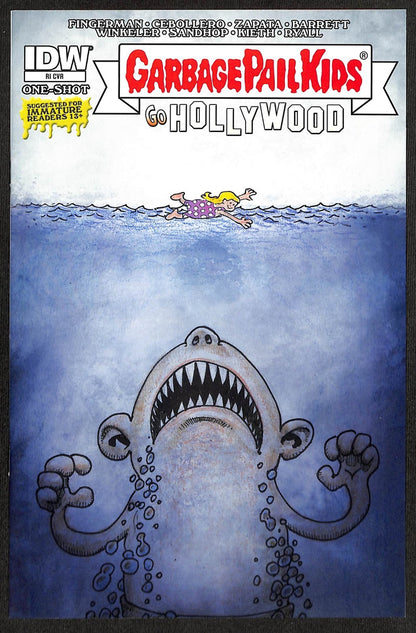 Garbage Pail Kids Go Hollywood #1 Sam Keith 1:10 Jaws Homage Variant0