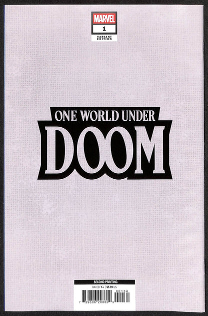 One World Under Doom #1 Rod Reis 1:25 2nd Print Virgin Variant1