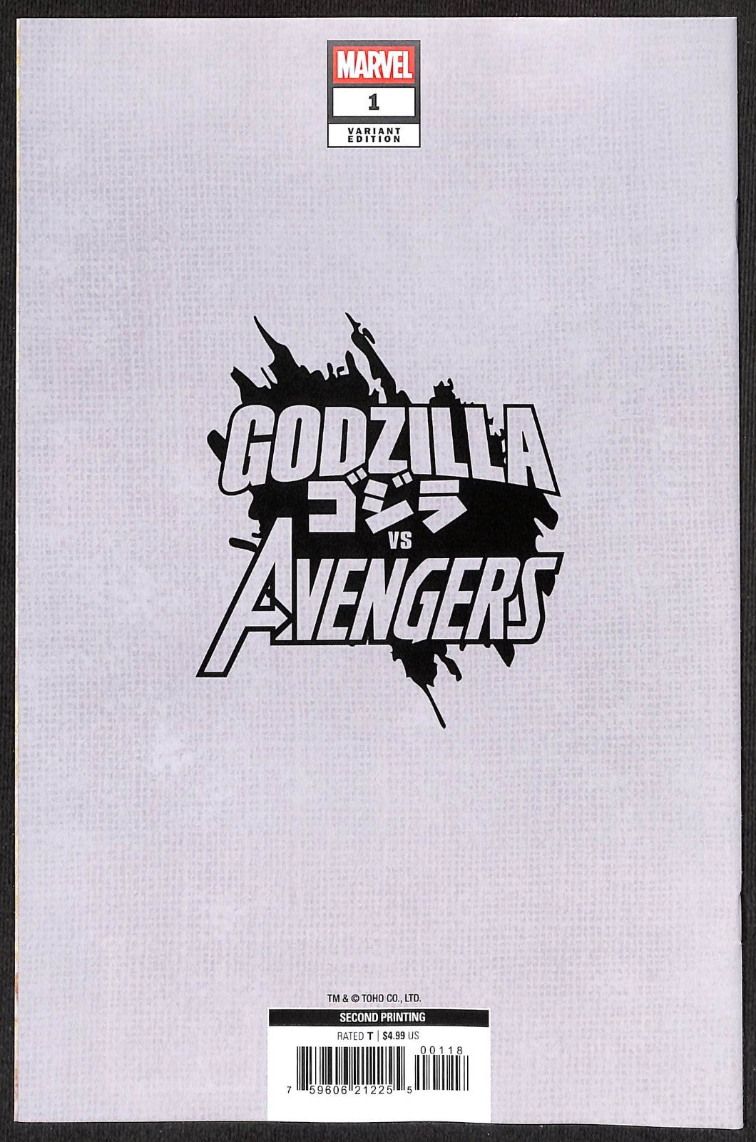 Godzilla vs. Avengers #1 Takashi Okazaki 1:25 2nd Print Variant1