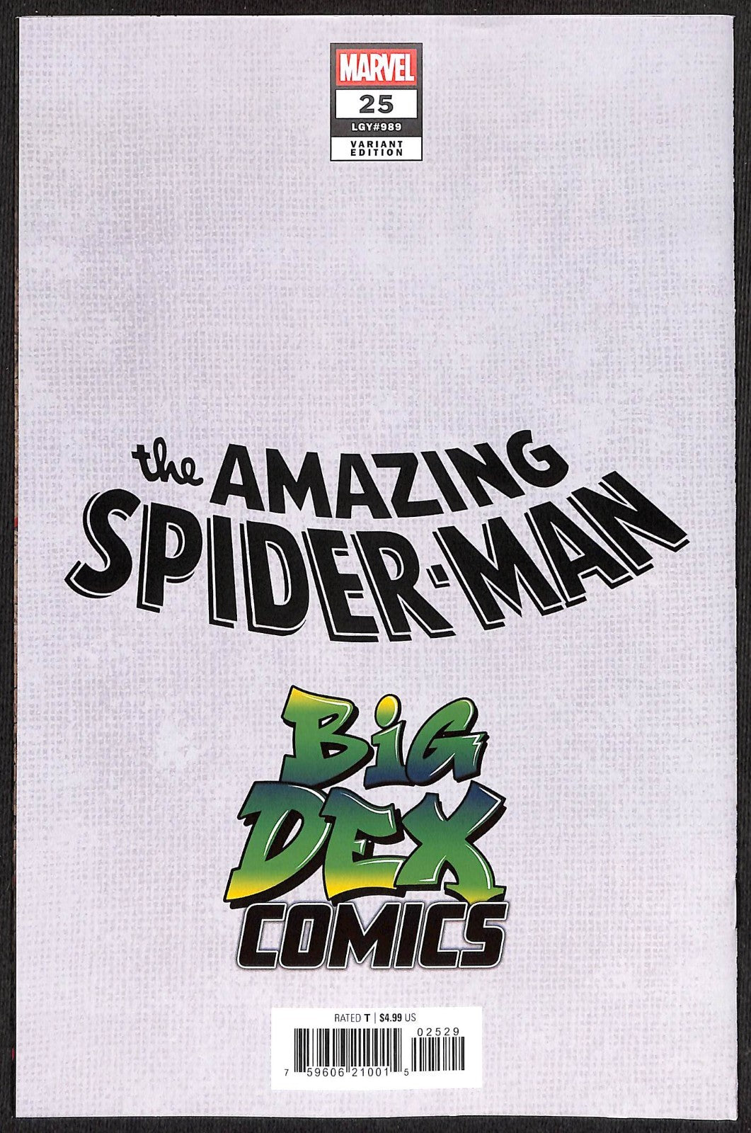 Amazing Spider-Man #25 Godtail Virgin Variant Ltd 10001