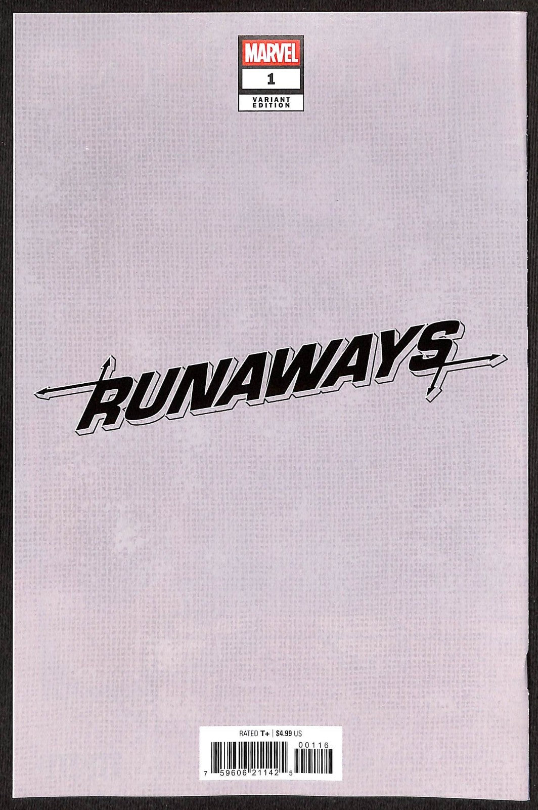 Runaways #1 Ejikure 1:50 Virgin Variant1