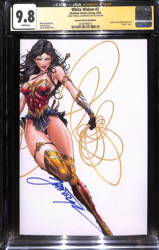 White Widow #2 Jamie Tyndall Amazon Wonder Woman Virgin Variant Signed CGC 9.80
