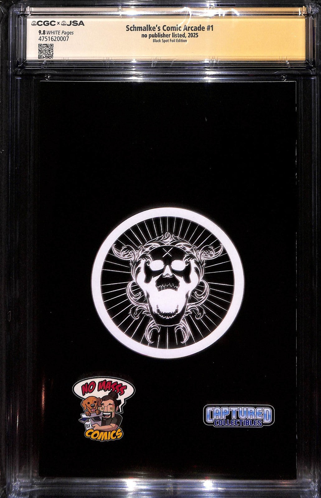 Schmalkes Comic Arcade #1 Schmalke NYCC Black Variant Ltd 100 Signed CGC 9.81