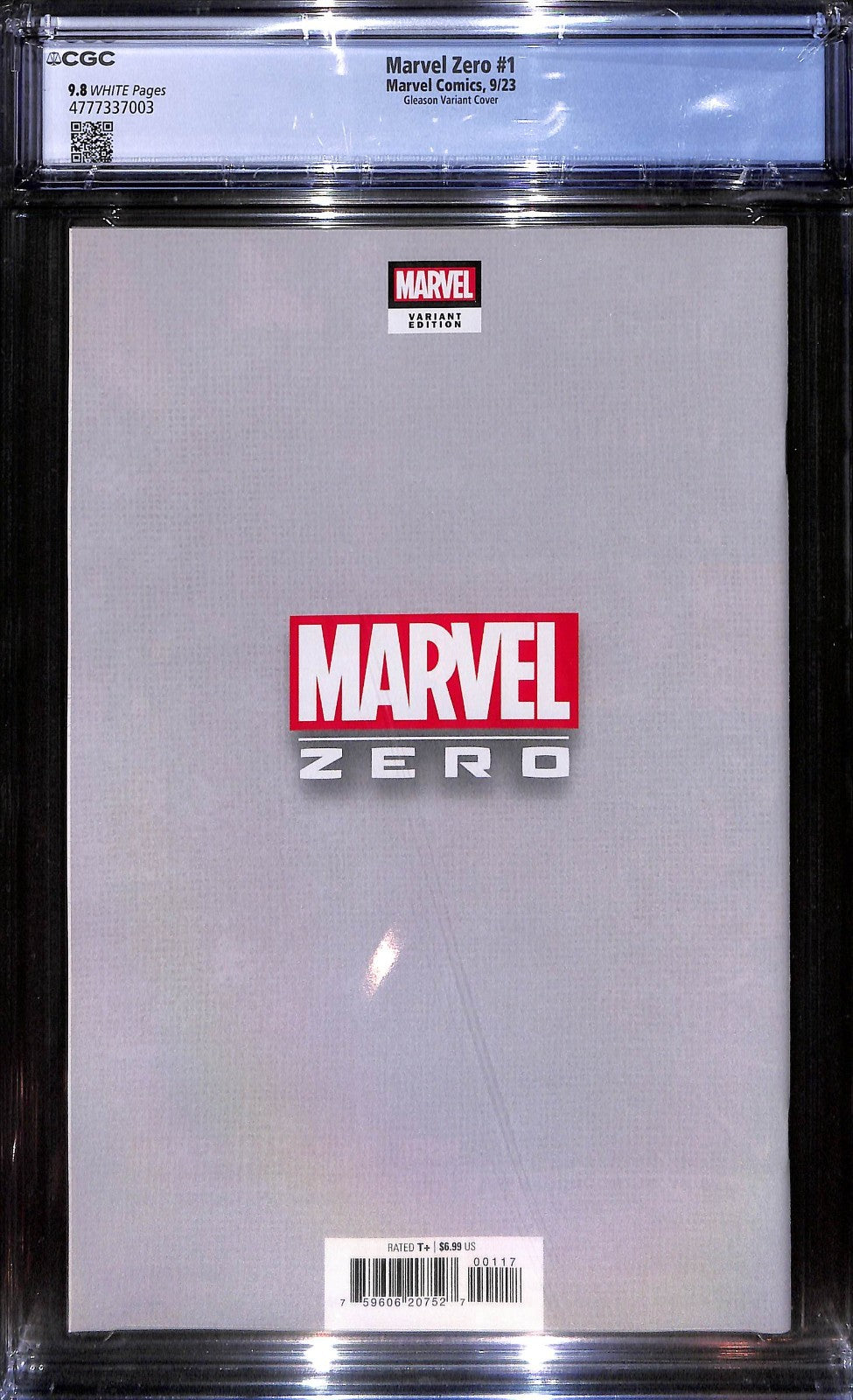Marvel Zero #1 Patrick Gleason 1:50 Variant CGC 9.81