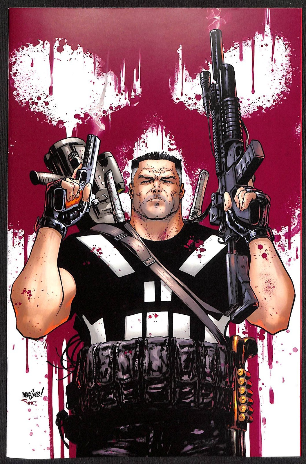 Marvel Knights Punisher #1 David Marquez 1:25 2nd Print Virgin Variant0