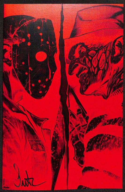 Fright Weaver #1 Freddy VS Jason Horror Linen Ltd 20 Signed by Surtur with COA0