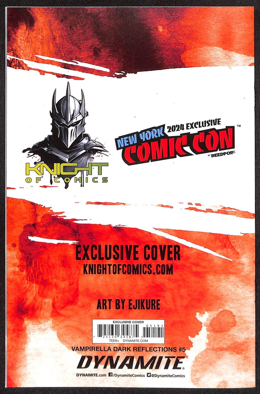 Vampirella Dark Reflections #5 NYCC Ejikure Virgin Variant Ltd 400 with COA1