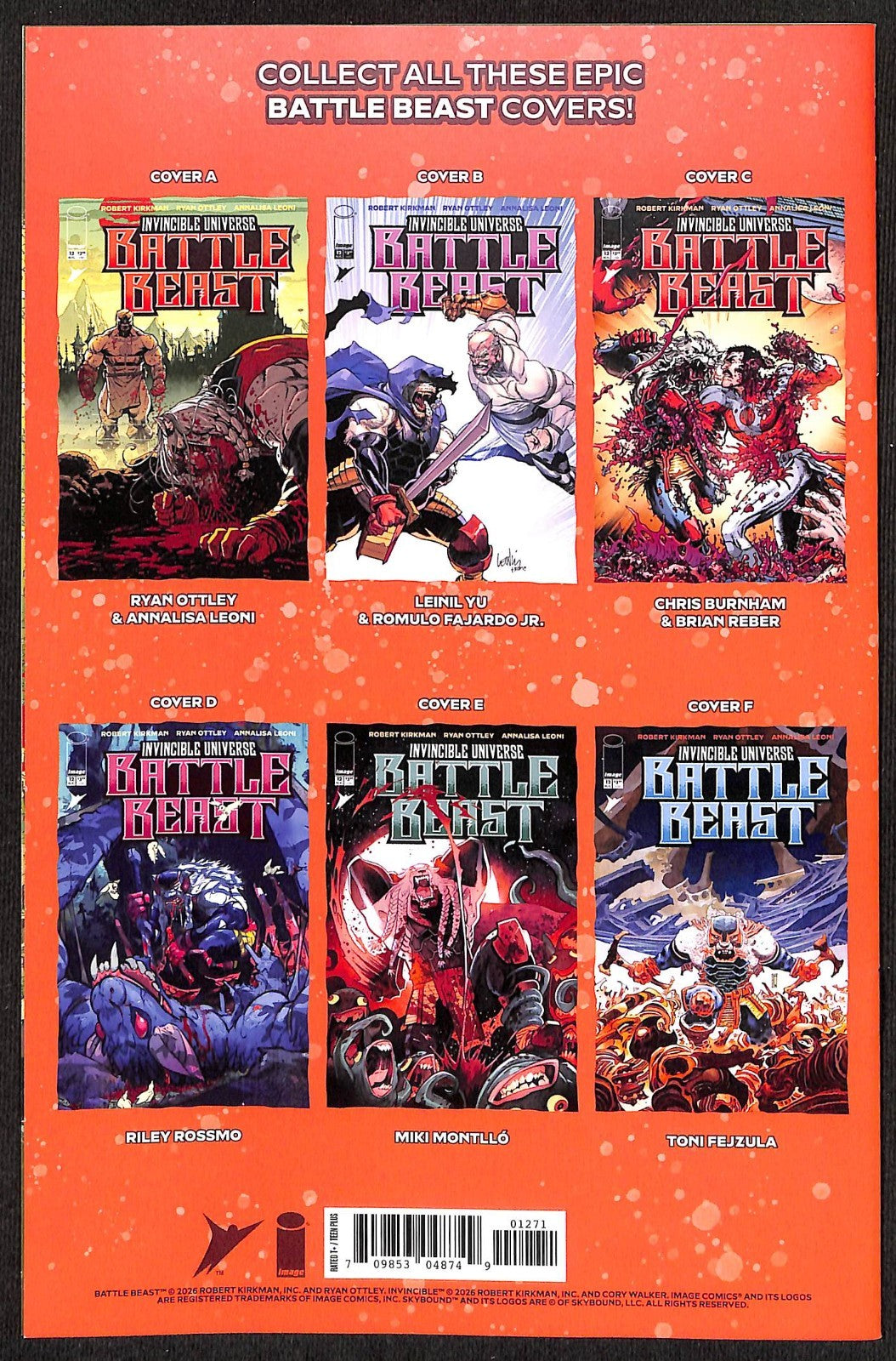 Invincible Battle Beast #12 Federico Sabbatini Fan Expo Virgin Variant Ltd 6661