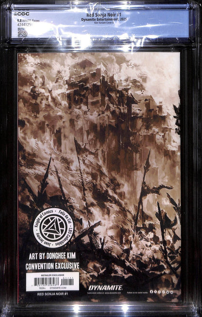 Red Sonja Noir #1 Donghee Kim Heroescon Variant Ltd 400 CGC 9.81