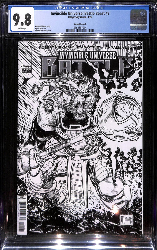 Invincible Universe Battle Beast #7 Todd McFarlane 1:75 Variant CGC 9.80