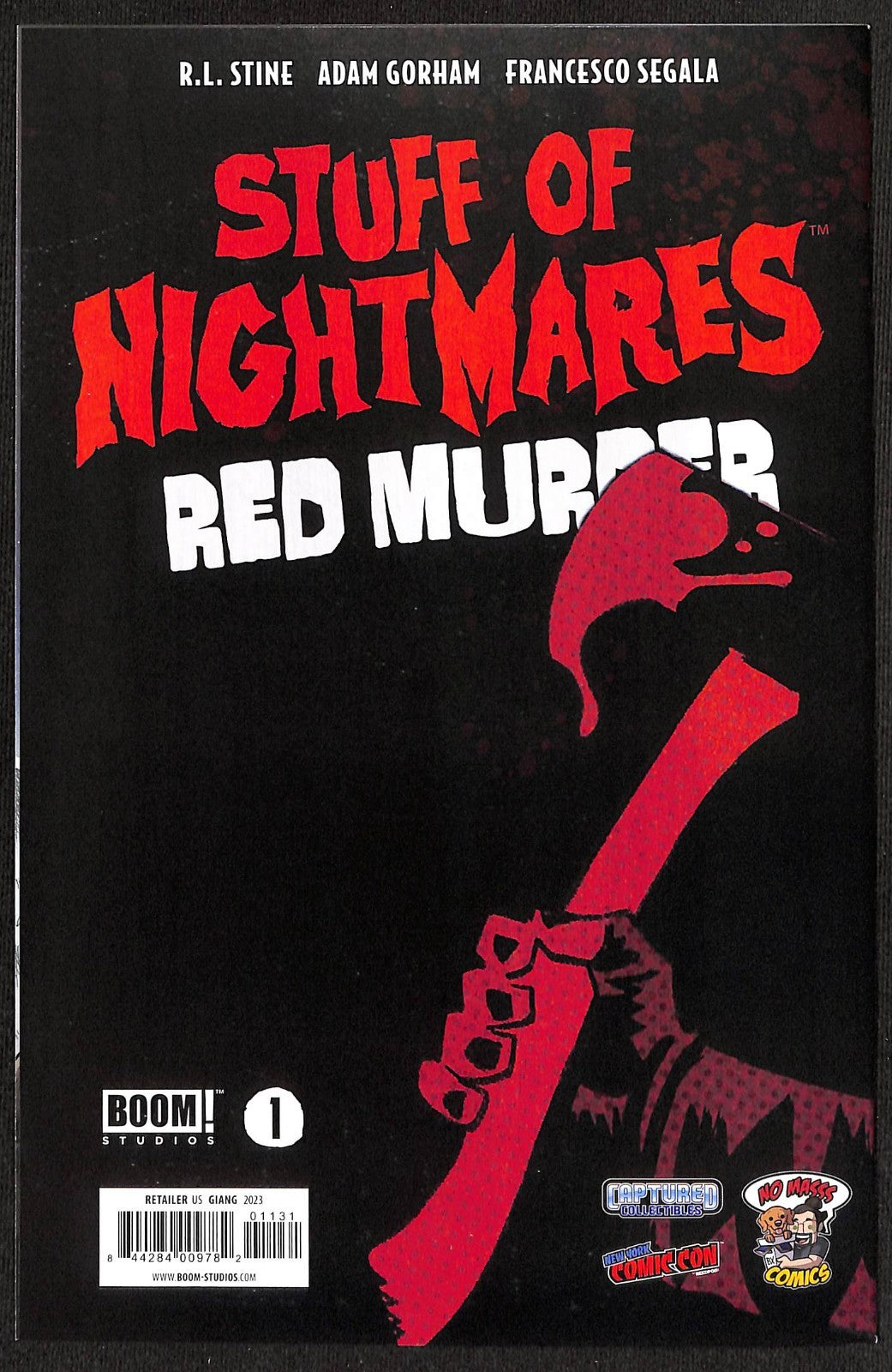 Stuff of Nightmares Red Murder #1 John Giang NYCC Glow in Dark  Variant Ltd 3501