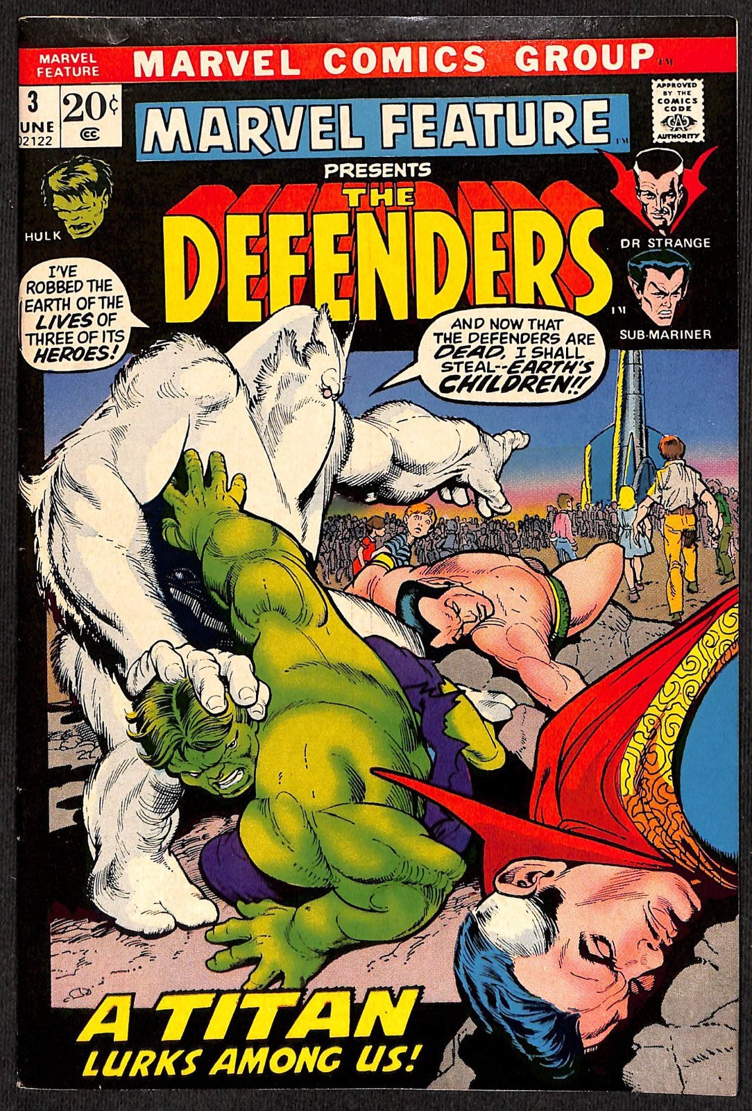 Marvel Feature #3 3rd App Defenders VFN0
