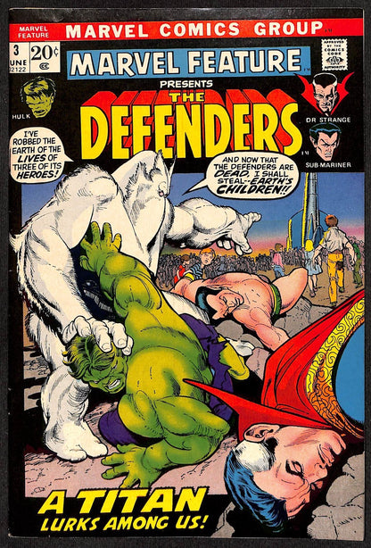 Marvel Feature #3 3rd App Defenders VFN0