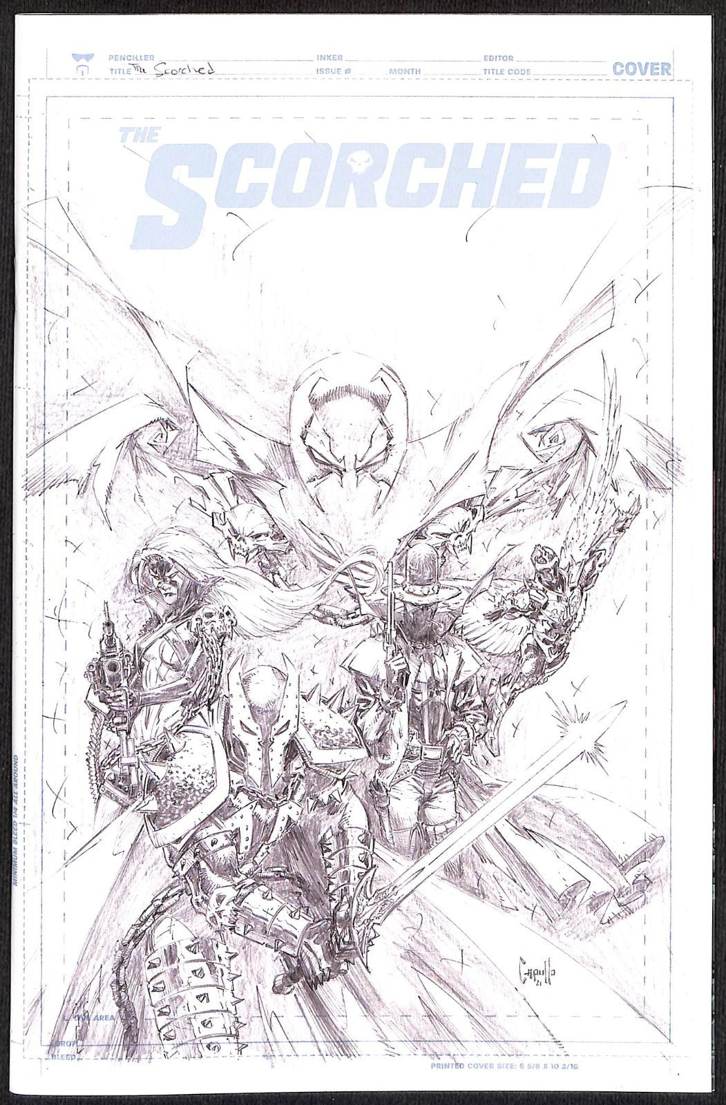 Scorched #1 Greg Capullo 1:50 Sketch Variant0