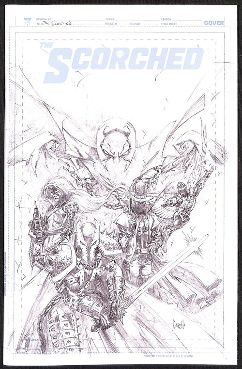 Scorched #1 Greg Capullo 1:50 Sketch Variant0
