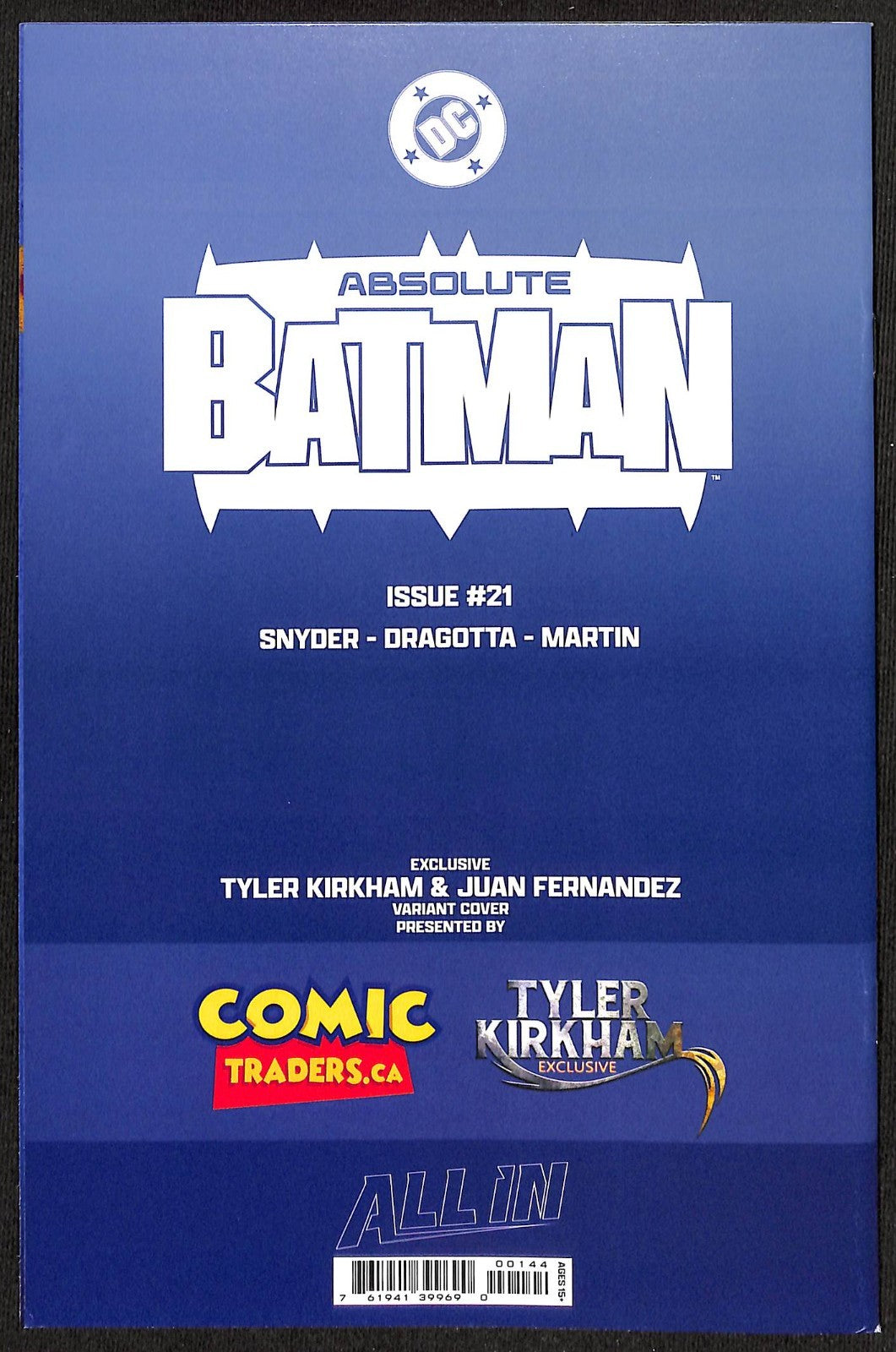 Absolute Batman #21 Tyler Kirkham Virgin Variant1