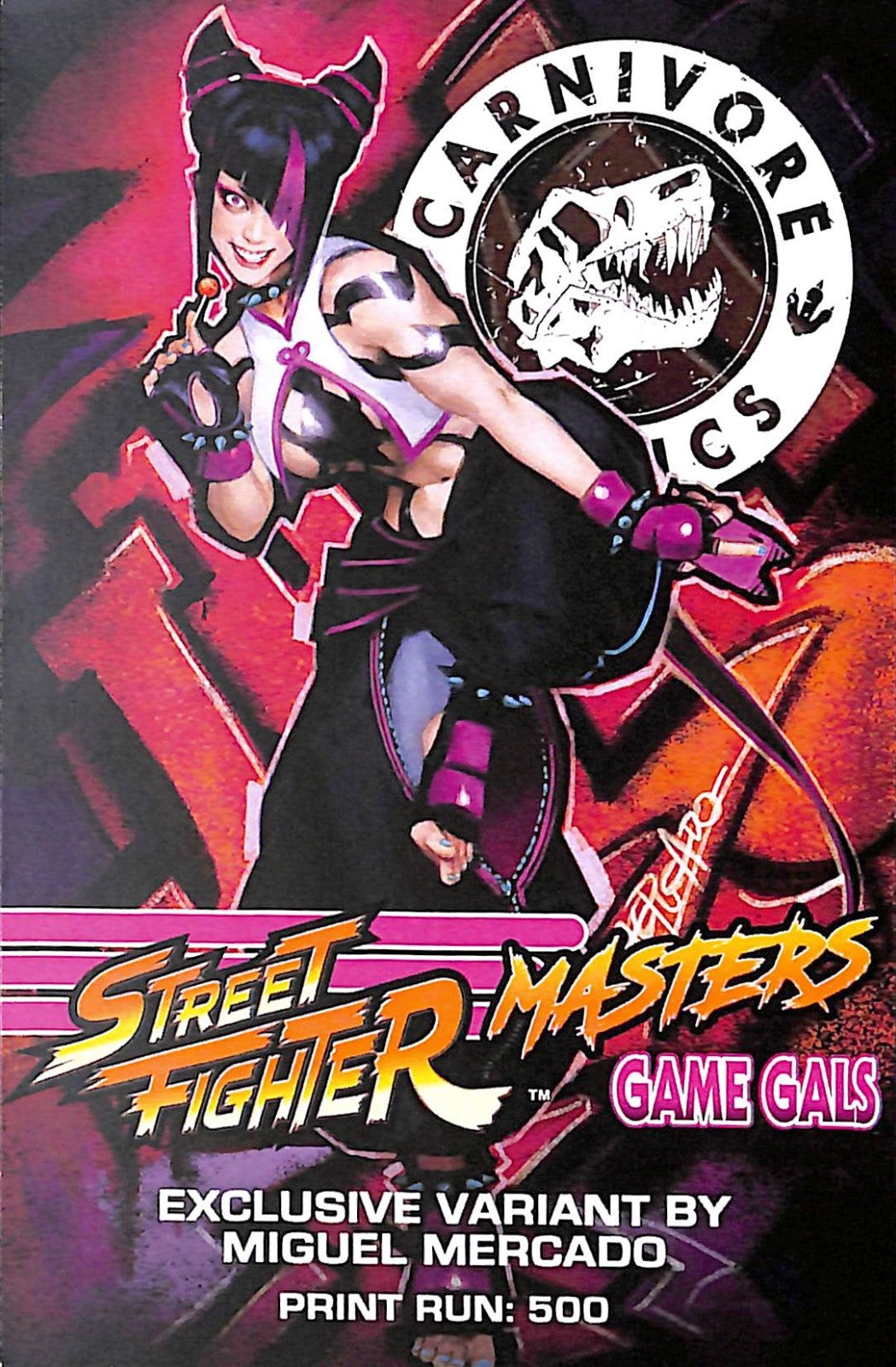 Street Fighter Masters Game Gals #1 Miguel Mercado Virgin Variant Ltd 500 w/ COA2