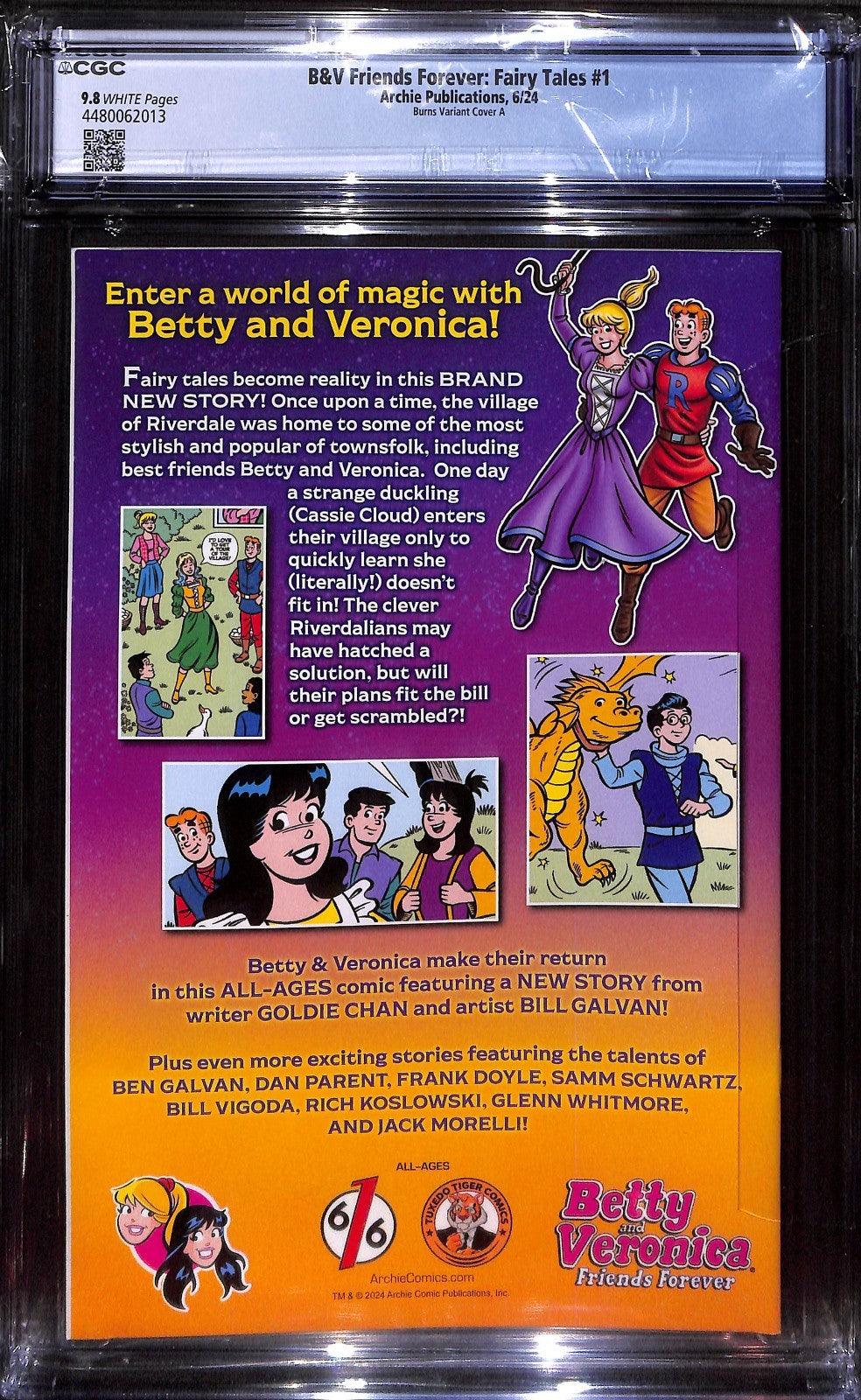 Betty & Veronica Friends Forever Fairy Tales #1 Burns Variant LTD 250 CGC 9.81