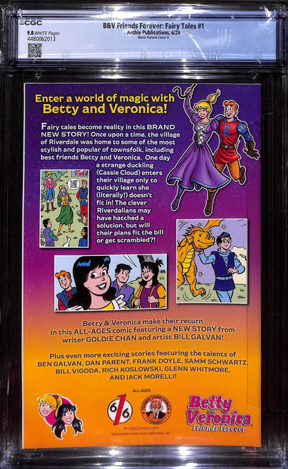 Betty & Veronica Friends Forever Fairy Tales #1 Burns Variant LTD 250 CGC 9.81