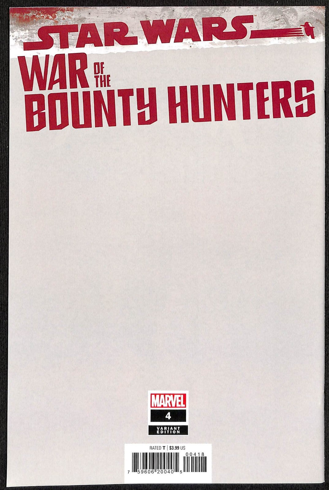 Star Wars: War of the Bounty Hunters #4 JTC 1st Print Negative Space Variant1