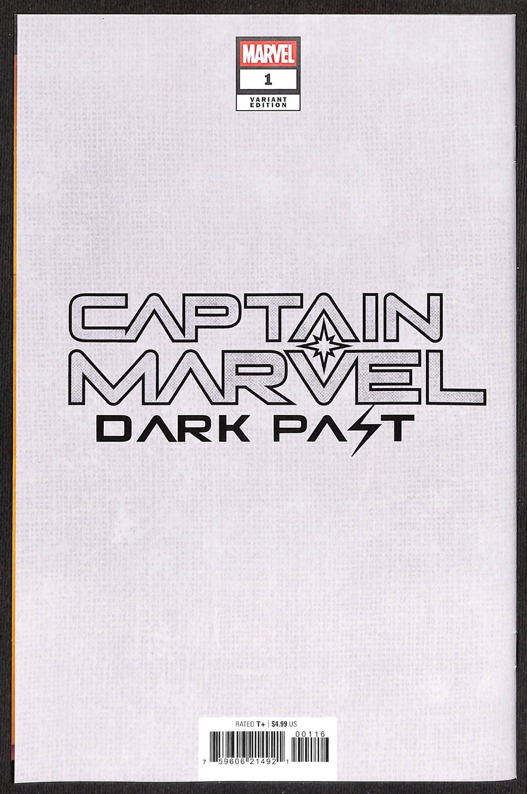 Captain Marvel Dark Past #1 J. Scott Campbell 1:100 Virgin Variant1