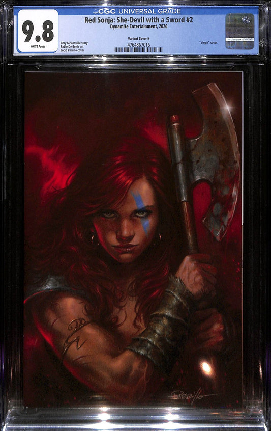 Red Sonja She Devil with a Sword #2 Lucio Parrillo 1:15 Virgin Variant CGC 9.80