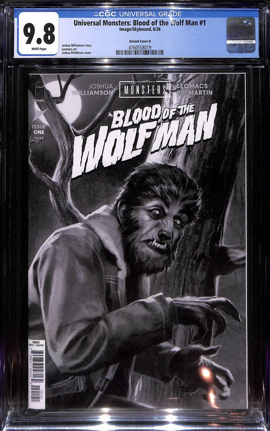 Universal Monsters Blood of the Wolf Man #1 Middleton 1:25 Variant CGC 9.80