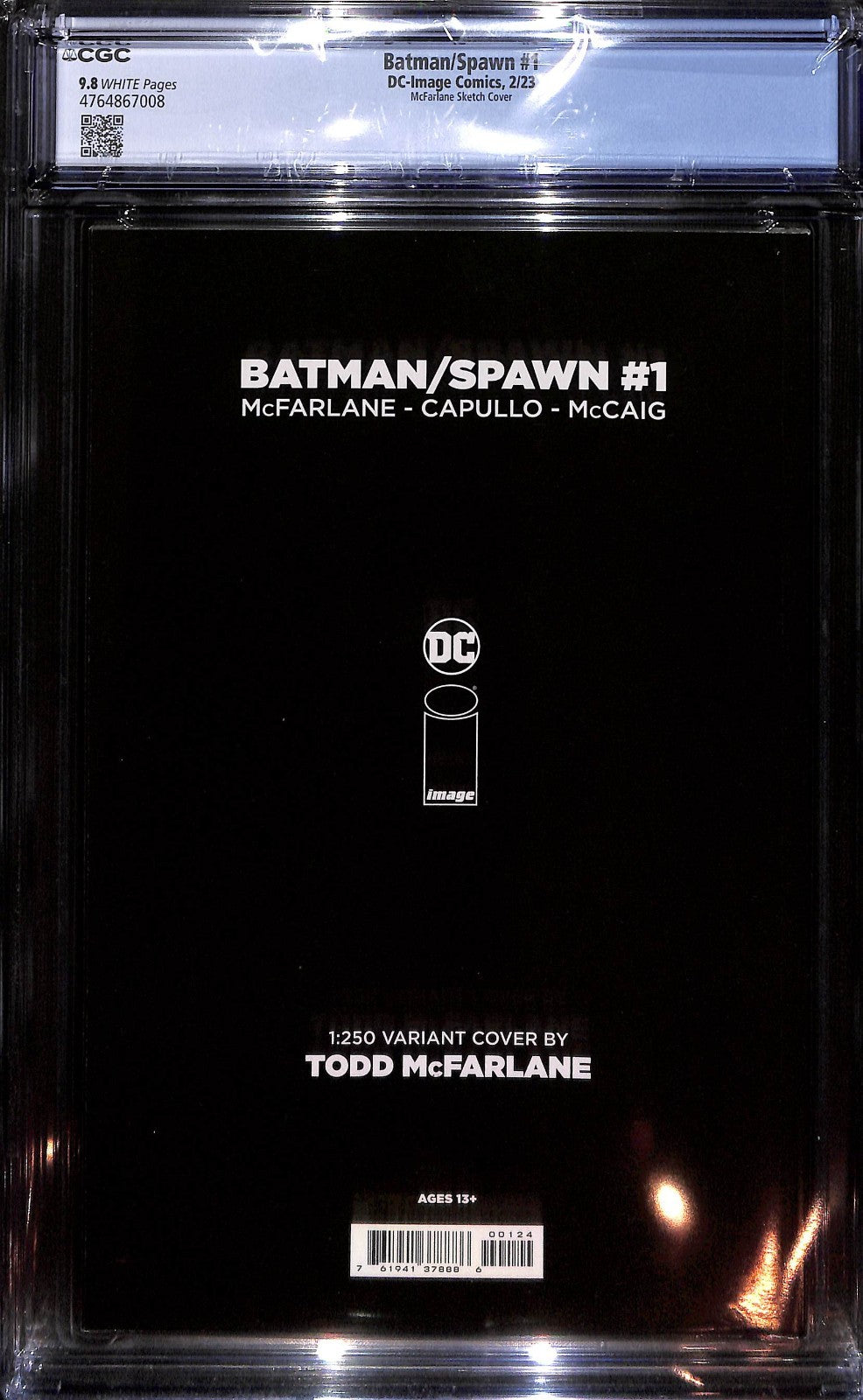 Batman Spawn #1 Todd McFarlane 1:250 Virgin Variant CGC 9.81