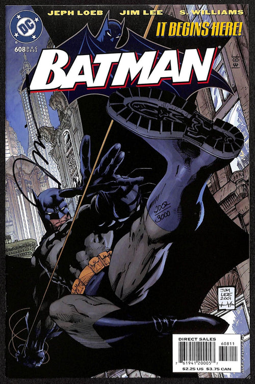 Batman #608 Dynamic Forces Signed by Jim Lee with COA NM HUSH0