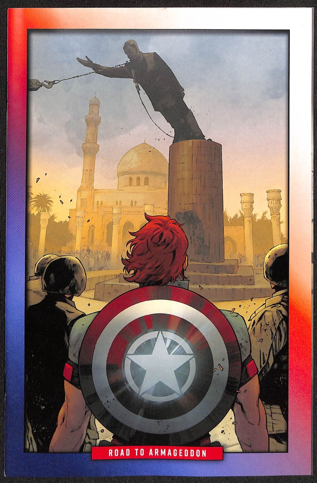 Captain America #1 Valerio Schiti 1:25 3rd Print Virgin Variant0