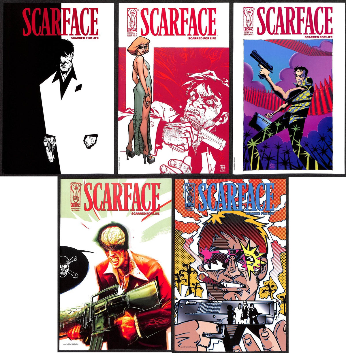 Scarface Scarred for Life #1-5 All Retail Incentive Covers Complete Set0
