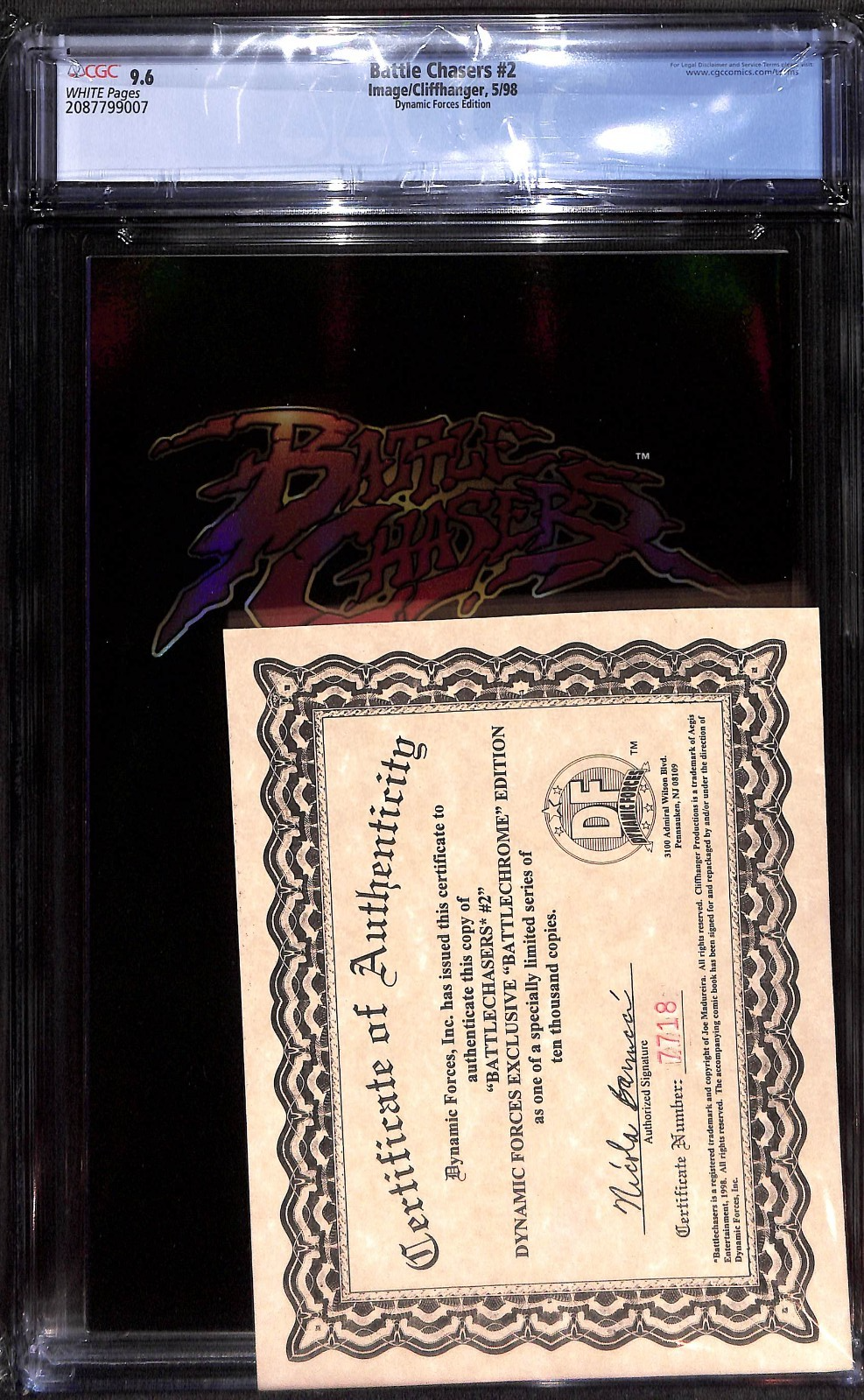 Battle Chasers #2 Dynamic Forces Exclusive Chromium Variant with COA CGC 9.61