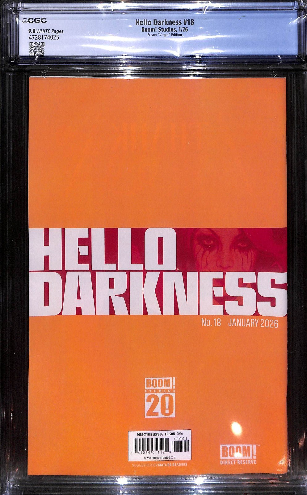 Hello Darkness #18 Jenny Frison C2E2 Virgin Variant Ltd 230 CGC 9.81