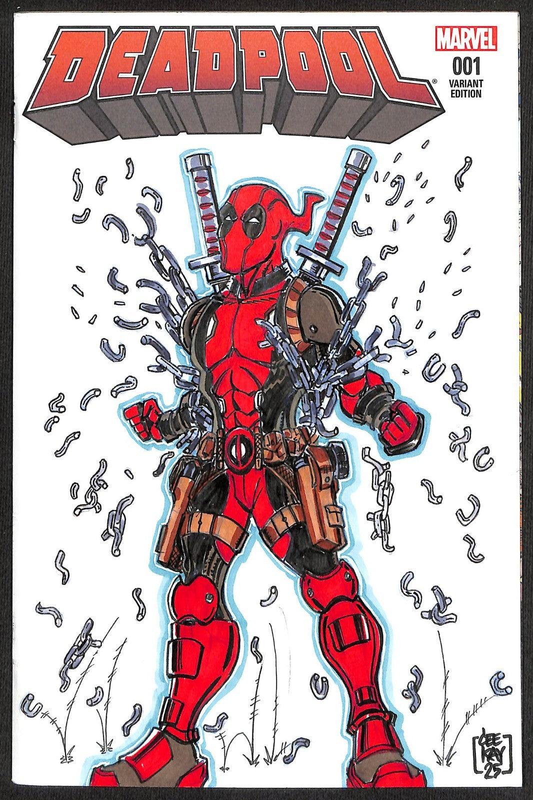 Deadpool #1 1/1 Carl Kent Cee Kay Full Colour Sketch with COA0